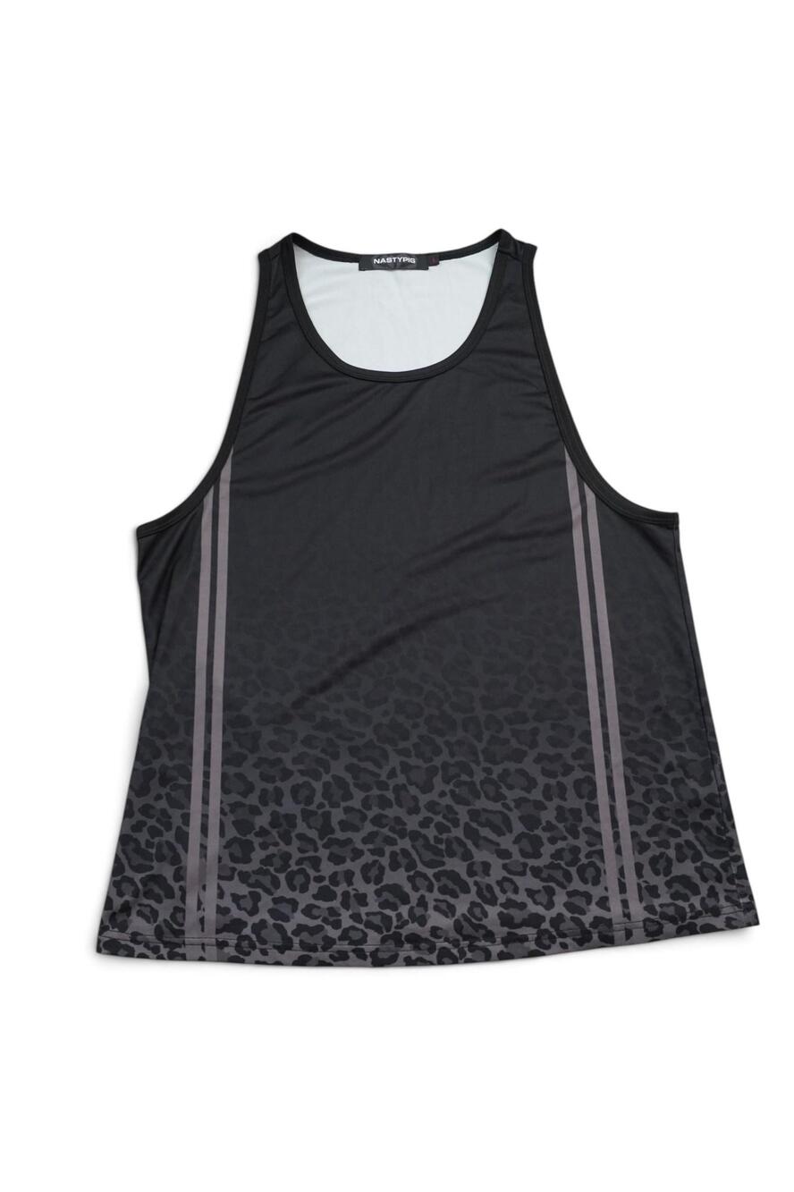 NASTYPIG Tank Top Mens Large Black Leopard Print Gym Training Athletic Shirt